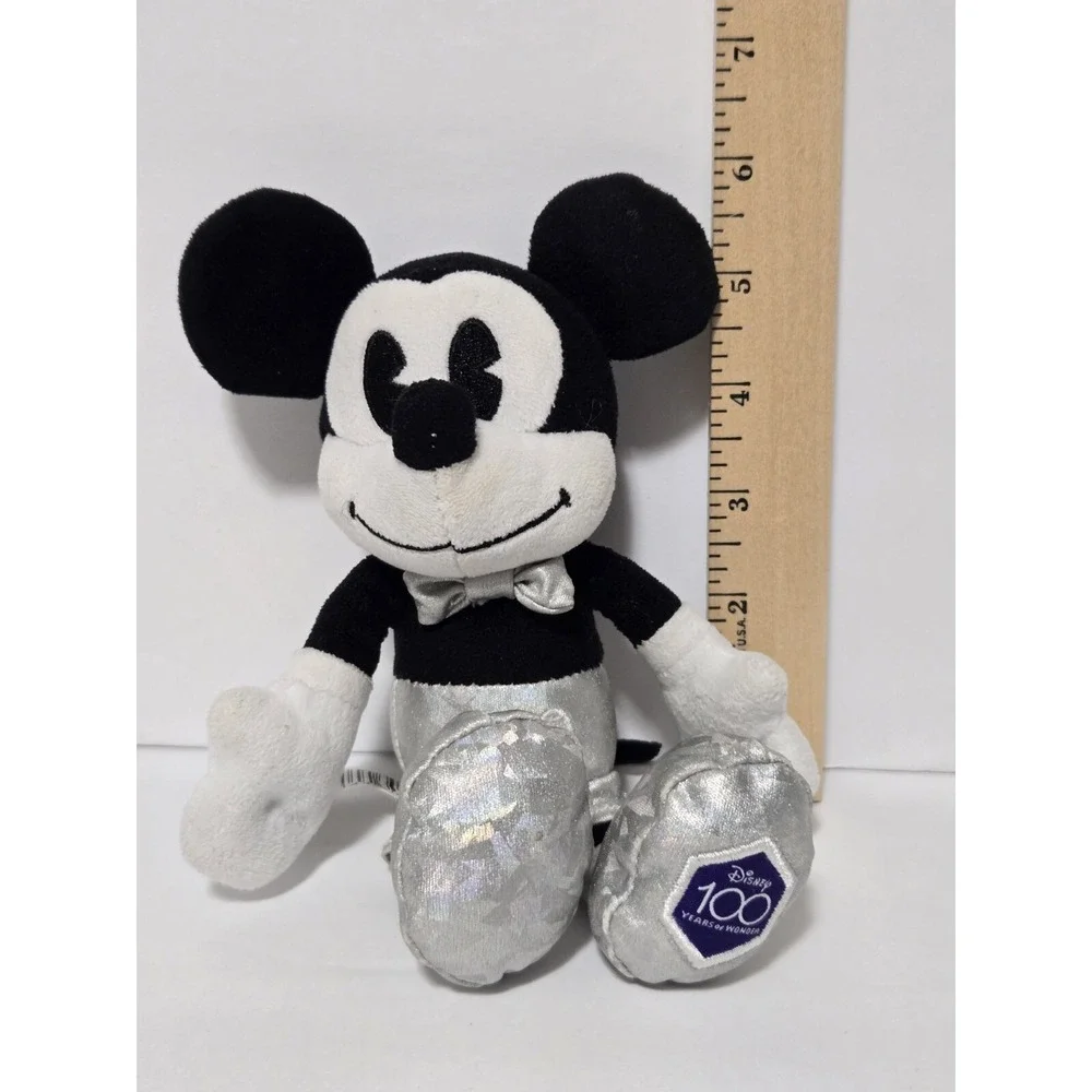 Disney‎ 100th Anniversary Mickey Mouse Small Plush Platinum Collectible
